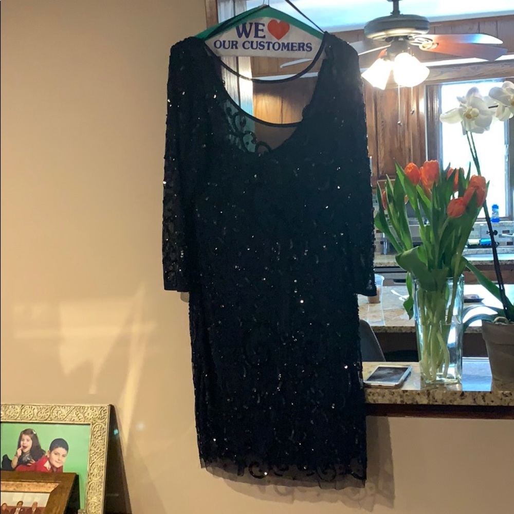 Navy blue cocktail dress